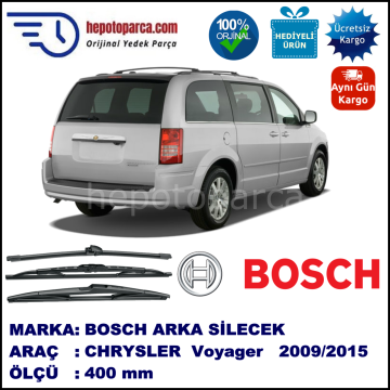 CHRYSLER Grand Voyager [RS] 400 mm 12.2009-... BOSCH Arka Silecek