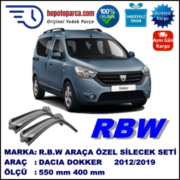 DACIA DOKKER MUZ SİLECEK TAKIMI RBW ARACA ÖZEL (2015→)