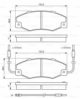 Disk Balata - Ön  - [WVA 21016] -  [ 122,9X48,6X17 21 Fastback 2.0i 198909 - 199312; 21 Fastback 2.1 Diesel 198909 - 199203; 21 Nevada 2.1 Diesel 199204 - 199512; 21 Nevada 2.1 Diesel 198610 - 199512; 21 2.1 Diesel 198905 - 199303; 21 Fastback 2.1 Di