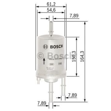 SKODA Fabia 1.2 03.2009 - 11.2011 BOSCH BENZİN FİLTRESİ