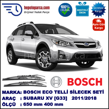 SUBARU XV [G33] 09.11-... 650 / 400 mm. BOSCH ECO Telli Silecek 2'li Takım