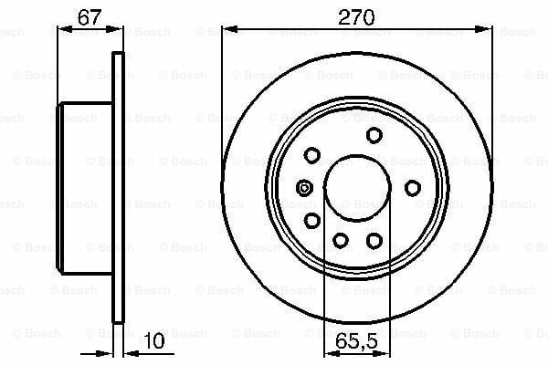 Fren Diski, Arka, [270,0 /10,0-8,0 mm] Omega 2.0 i 198609 - 199403; Omega 2.6 i 199009 - 199403; Omega 2.3 D 198609 - 199403; Omega 2.3 TD 198809 - 199403; Omega 2.4 i 198809 - 199403; Senator 3.0 i 24V 198909 - 199309; Senator 3.0 i 19880 VAU 902723