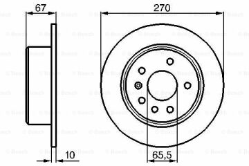 Fren Diski, Arka, [270,0 /10,0-8,0 mm] Omega 2.0 i 198609 - 199403; Omega 2.6 i 199009 - 199403; Omega 2.3 D 198609 - 199403; Omega 2.3 TD 198809 - 199403; Omega 2.4 i 198809 - 199403; Senator 3.0 i 24V 198909 - 199309; Senator 3.0 i 19880 VAU 902723