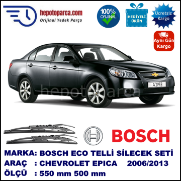 CHEVROLET Epica [KL1L] 06.06-... 550 / 500 mm. BOSCH ECO Telli Silecek 2'li Takım
