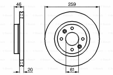 Fren Diski, Ön, [259,0 /19,6-17,7 mm]RENAULT Fuego 1.6i Turbo ( 10.1983 - 10.1985 ); Fuego 1.6 Turbo ( 09.1983 - 10.1985 ); 18 1.6i Turbo Berline ( 06.1983 - 06.1985 ); 25 2.2i ( 10.1985 - 10.1986 ); 25 2.2i ( 01.1984 - 10.1986 ); 25 2.0i ( 06.1 REN