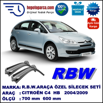 CİTROEN C4 HB MUZ SİLECEK TAKIMI RBW ARACA ÖZEL (2004-2009)