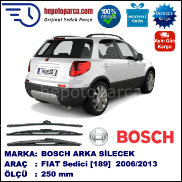 FIAT Sedici [189..] 250 mm 05.2006-... BOSCH Arka Silecek