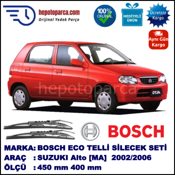 SUZUKI Alto [MA] 02.02-12.06 450 / 400 mm. BOSCH ECO Telli Silecek 2'li Takım