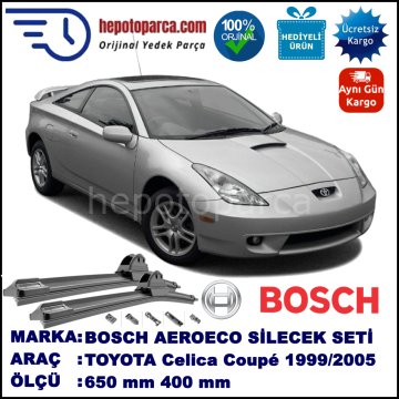 TOYOTA Celica Coupé [T23] 08.1999-09.2005, 650 / 400 mm. BOSCH AEROECO Aparatlı Muz Silecek