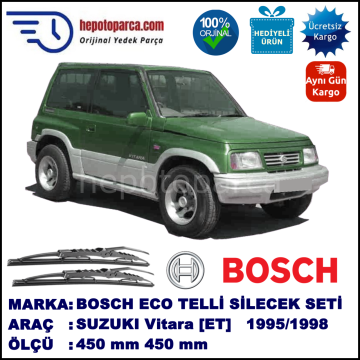SUZUKI Vitara [ET] 01.95-03.98 450 / 450 mm. BOSCH ECO Telli Silecek 2'li Takım