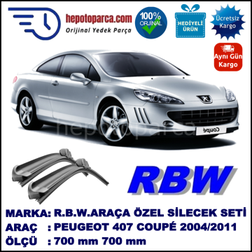 PEUGEOT 407 COUPÉ SEDAN SW MUZ SİLECEK TAKIMI RBW ARACA ÖZEL (2004-2011)