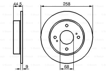 Fren Diski, Arka, [258 / 9-8 mm]NISSAN Primera 2.0i Wagon ( 07.1990 - 07.1994 ); Primera 2.0i Wagon ( 07.1990 - 07.1994 ); Primera 2.0i Wagon ( 07.1994 - 12.1997 ); Primera 2.0 Diesel Wagon ( 07.1990 - 04.1996 ); Primera 1.6i Wagon ( 04.19 NIS 432064