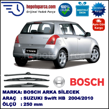 SUZUKI Swift Hatchback [MZ/EZ] 250 mm 11.2004-... BOSCH Arka Silecek