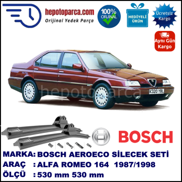 ALFA ROMEO 164 [164] 06.1987-10.1998, 530 / 530 mm. BOSCH AEROECO Aparatlı Muz Silecek