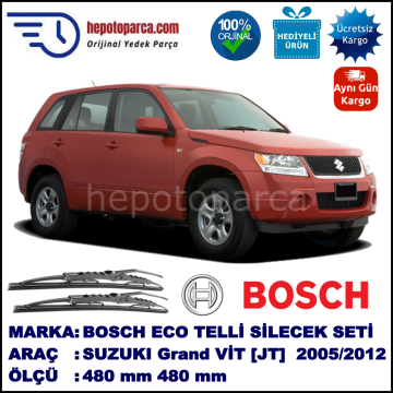 SUZUKI Grand Vitara [JT] 10.05-... 480 / 480 mm. BOSCH ECO Telli Silecek 2'li Takım