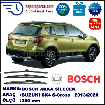 SUZUKI SX4 S-Cross  250 mm 09.2013-... BOSCH Arka Silecek
