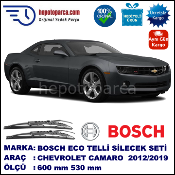 CHEVROLET Camaro  09.11-... 600 / 530 mm. BOSCH ECO Telli Silecek 2'li Takım