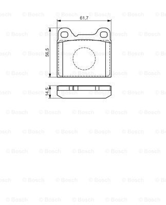 Disk Balata - Arka - [ 61,7X56,5X14,5 mm ] -BMW 740 2.3i 198808 - 199507; 940 2.3 Turbo 199409 - 199807; 240 2.3i 198408 - 198807; 940 2.3 199106 - 199507; 240 2.1 197408 - 198407; 940 2.3 199209 - 199507; 960 3.0 199009 - 199707; 940 2.3 Turbo Int V