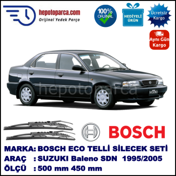 SUZUKI Baleno Sedan  04.95-09.05 500 / 450 mm. BOSCH ECO Telli Silecek 2'li Takım