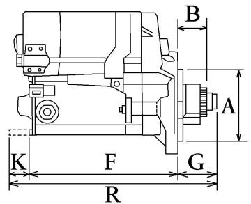 F032110708 Marş Motoru Toyota Hiace Diesel 2.4 2L  H5G 01-04-1984 -,Toyota Land Cruiser Diesel 2.4 2L LJ70 01-11-1984 -,Toyota Land Cruiser TD 2.4 2L-T LJ70 01-01-1990 -,Toyota Land Cruiser TD 2.4 2L-T LJ77 01-07-1990 -,Toyota Hilux Diesel 2.4 2L IN10 7-1