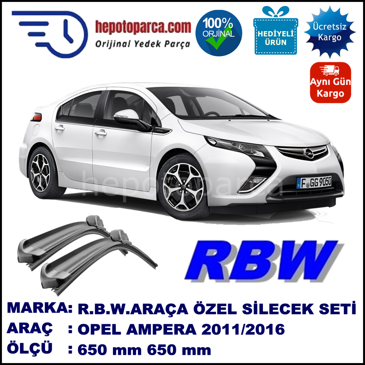 OPEL AMPERA MUZ SİLECEK TAKIMI RBW ARACA ÖZEL (2011→)