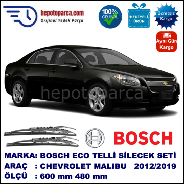 CHEVROLET Malibu [KL1G,V300] 03.12-... 600 / 480 mm. BOSCH ECO Telli Silecek 2'li Takım