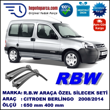CITROËN BERLINGO MUZ SİLECEK TAKIMI RBW ARACA ÖZEL (2008→)