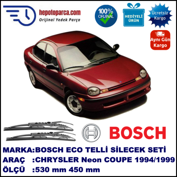 CHRYSLER Neon [PL] 06.94-06.99 530 / 450 mm. BOSCH ECO Telli Silecek 2'li Takım
