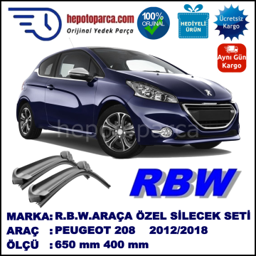 PEUGEOT 208 MUZ SİLECEK TAKIMI RBW ARACA ÖZEL (2012→)