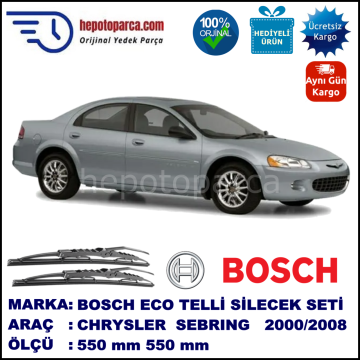 CHRYSLER Sebring [JR] 09.00-08.08 550 / 550 mm. BOSCH ECO Telli Silecek 2'li Takım