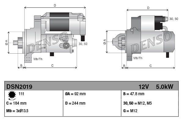 DSN2019 MARŞ MOTORU 5.0KW 12V JOHN DEERE 428080-5532 428000-5532   8717613113943   RE525468   RE536498 RE536498 RE525468