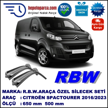 CİTROEN SPACETOURER MUZ SİLECEK TAKIMI RBW ARACA ÖZEL (2016→)