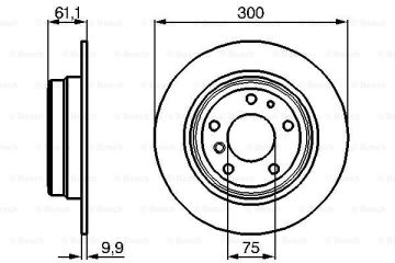 Fren Diski, Arka, [300 / 10-8,4 mm], Kaplamalı, Yü 520 i 198909 - 199512; 525 i 198909 - 199512; 520 i Touring 199111 - 199612; 520 i 198801 - 199012; 525 tds 199109 - 199512; 524 td 198803 - 199112; 525 i 198801 - 199012; 525 td 199303 - 199512; 525