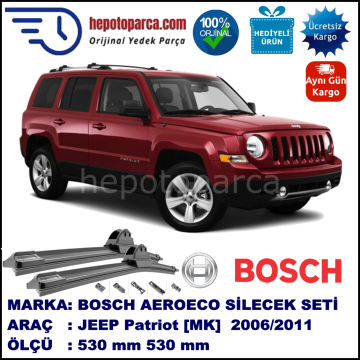 JEEP Patriot [MK] 10.2006-..., 530 / 530 mm. BOSCH AEROECO Aparatlı Muz Silecek