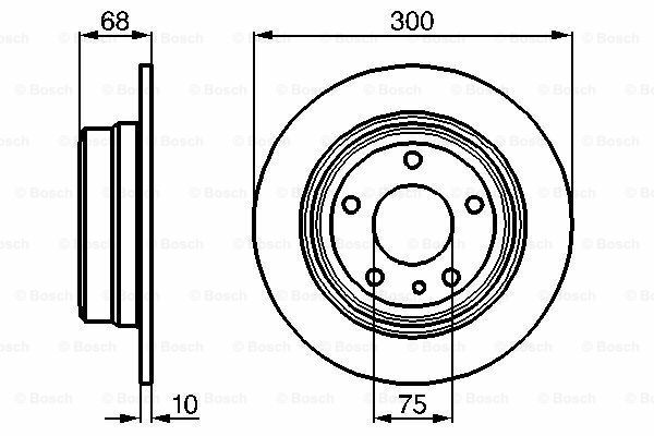 Fren Diski, Arka, [300 / 10-8,4 mm], Yüksek Karbon 730 i,iL 198609 - 199406; 730 i,iL 199109 - 199410 BMW 34211165259; BMW 342