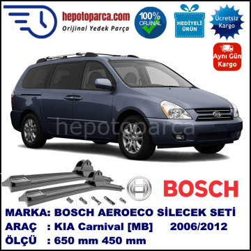 KIA Carnival [MB] 04.2006-..., 650 / 450 mm. BOSCH AEROECO Aparatlı Muz Silecek