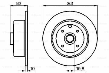 Fren Diski, Arka, [261 / 10-8 mm]RANGE ROVER Vectra 2.0 i 198809 - 199508; Kadett 2.0 i (GTE) 198803 - 199108; Cavalier 2.0 i 198809 - 199508; Astra 2.0 i (GTE) 198805 - 199108; Astra 2.0 i 198805 - 199108; Cavalier 2.0 i 198809 - 199511 VAU 90348319