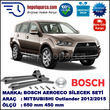 MITSUBISHI Outlander [GF] 04.2012-..., 650 / 450 mm. BOSCH AEROECO Aparatlı Muz Silecek