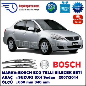 SUZUKI SX4 Sedan  07.07-... 650 / 340 mm. BOSCH ECO Telli Silecek 2'li Takım