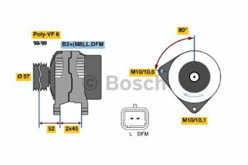 Alternatör 183 A 14 VPEUGEOT; CITROEN 407; 607; C6; C5 PSA 9653459080;PEU 5705