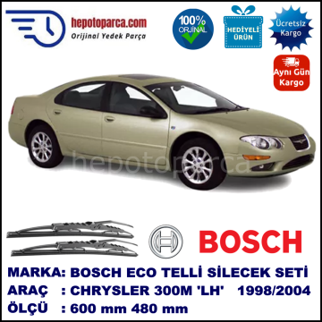 CHRYSLER 300M [LH] 09.98-08.04 600 / 480 mm. BOSCH ECO Telli Silecek 2'li Takım