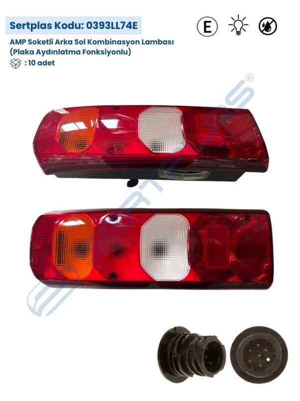 0393LL74E AMP Soketli Arka Sol Kombinasyon Lambası