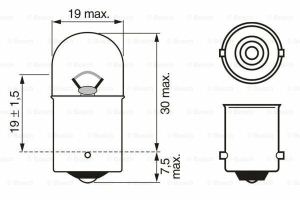 Ampul - Longlife Daytime - 12 V - R5W - 5 W - BA15 BA15s Tekli raf ambalajı