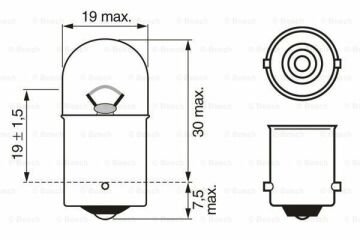 Ampul - Longlife Daytime - 12 V - R5W - 5 W - BA15 BA15s Tekli raf ambalajı