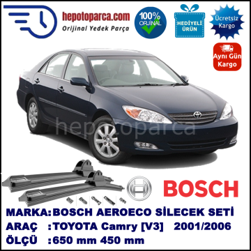 TOYOTA Camry [V3] 08.2001-01.2006, 650 / 450 mm. BOSCH AEROECO Aparatlı Muz Silecek