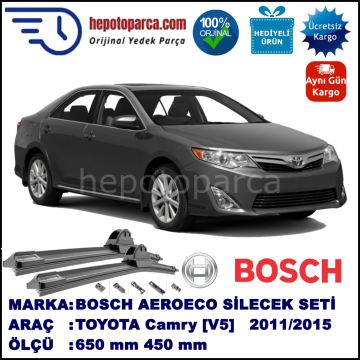 TOYOTA Camry [V5] 08.2011-..., 650 / 450 mm. BOSCH AEROECO Aparatlı Muz Silecek