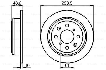 Fren Diski, Arka, [239 / 10-8 mm]ROVER 416 1.6i 16V 199505-199910 ROW GBD90817; ROW EGP125