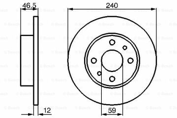 Fren Diski, Ön, [240,5 / 12-10,8 mm]RANGE ROVER Uno 1.0 i.e 199601 - 200212; Fiorino 1.7 Diesel 199309 - 200112; Panda 1100 i.e. Selecta 199501 - 200309; Panda 1000 Selecta 199007 - 199703; Y 10 1.1i Selectronic 199209 - 199512; Siena 1.4 i.e 19980 L
