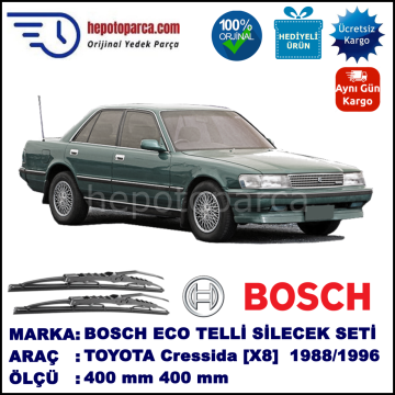 TOYOTA Cressida Sedan [X8] 08.88-08.96 400 / 400 mm. BOSCH ECO Telli Silecek 2'li Takım
