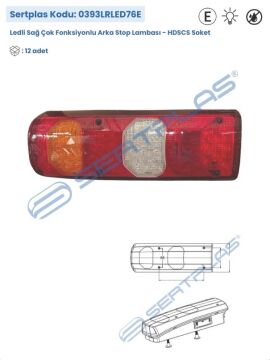 0393LRLED76E Ledli Sağ Çok Fonksiyonlu Arka Stop L